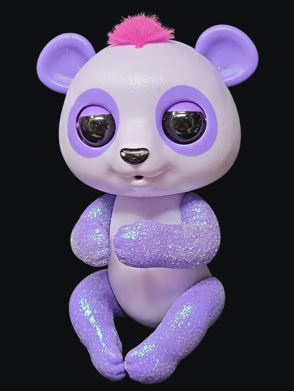 Woowee - Fingerlings Interactive Baby "Beanie" Glitter Panda Figure